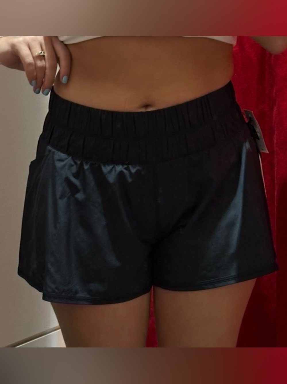 Aritzia Black Athletic Shorts with Elastic Waistband